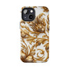 Golden Swirl Tough Phone Case for iPhone in 21 different sizes. Compatible with iPhone 7, 8, X, 11, 12, 13, 14 and more.