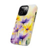 Spring Bouquet in Yellow and Purple Tough Phone Case for iPhone in 21 different sizes. Compatible with iPhone 7, 8, X, 11, 12, 13, 14 and more.