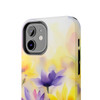 Spring Bouquet in Yellow and Purple Tough Phone Case for iPhone in 21 different sizes. Compatible with iPhone 7, 8, X, 11, 12, 13, 14 and more.
