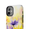 Spring Bouquet in Yellow and Purple Tough Phone Case for iPhone in 21 different sizes. Compatible with iPhone 7, 8, X, 11, 12, 13, 14 and more.