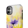 Spring Bouquet in Yellow and Purple Tough Phone Case for iPhone in 21 different sizes. Compatible with iPhone 7, 8, X, 11, 12, 13, 14 and more.