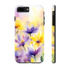 Spring Bouquet in Yellow and Purple Tough Phone Case for iPhone in 21 different sizes. Compatible with iPhone 7, 8, X, 11, 12, 13, 14 and more.