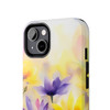 Spring Bouquet in Yellow and Purple Tough Phone Case for iPhone in 21 different sizes. Compatible with iPhone 7, 8, X, 11, 12, 13, 14 and more.