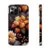 Fall Floral Tough Phone Case for iPhone in 21 different sizes. Compatible with iPhone 7, 8, X, 11, 12, 13, 14 and more.