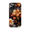 Fall Floral Tough Phone Case for iPhone in 21 different sizes. Compatible with iPhone 7, 8, X, 11, 12, 13, 14 and more.