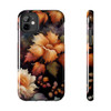 Fall Floral Tough Phone Case for iPhone in 21 different sizes. Compatible with iPhone 7, 8, X, 11, 12, 13, 14 and more.