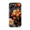 Fall Floral Tough Phone Case for iPhone in 21 different sizes. Compatible with iPhone 7, 8, X, 11, 12, 13, 14 and more.