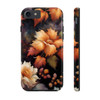 Fall Floral Tough Phone Case for iPhone in 21 different sizes. Compatible with iPhone 7, 8, X, 11, 12, 13, 14 and more.