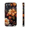 Fall Floral Tough Phone Case for iPhone in 21 different sizes. Compatible with iPhone 7, 8, X, 11, 12, 13, 14 and more.