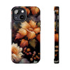 Fall Floral Tough Phone Case for iPhone in 21 different sizes. Compatible with iPhone 7, 8, X, 11, 12, 13, 14 and more.