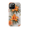 Orange Splash Tough Phone Case for iPhone in 21 different sizes. Compatible with iPhone 7, 8, X, 11, 12, 13, 14 and more.