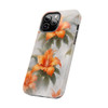 Orange Splash Tough Phone Case for iPhone in 21 different sizes. Compatible with iPhone 7, 8, X, 11, 12, 13, 14 and more.