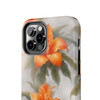 Orange Splash Tough Phone Case for iPhone in 21 different sizes. Compatible with iPhone 7, 8, X, 11, 12, 13, 14 and more.