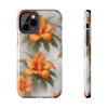 Orange Splash Tough Phone Case for iPhone in 21 different sizes. Compatible with iPhone 7, 8, X, 11, 12, 13, 14 and more.