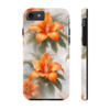 Orange Splash Tough Phone Case for iPhone in 21 different sizes. Compatible with iPhone 7, 8, X, 11, 12, 13, 14 and more.