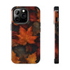 Fall Leaves Tough Phone Case for iPhone in 21 different sizes. Compatible with iPhone 7, 8, X, 11, 12, 13, 14 and more.