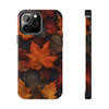 Fall Leaves Tough Phone Case for iPhone in 21 different sizes. Compatible with iPhone 7, 8, X, 11, 12, 13, 14 and more.