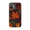 Fall Leaves Tough Phone Case for iPhone in 21 different sizes. Compatible with iPhone 7, 8, X, 11, 12, 13, 14 and more.