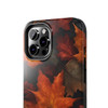 Fall Leaves Tough Phone Case for iPhone in 21 different sizes. Compatible with iPhone 7, 8, X, 11, 12, 13, 14 and more.