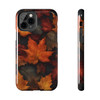 Fall Leaves Tough Phone Case for iPhone in 21 different sizes. Compatible with iPhone 7, 8, X, 11, 12, 13, 14 and more.