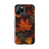 Fall Leaves Tough Phone Case for iPhone in 21 different sizes. Compatible with iPhone 7, 8, X, 11, 12, 13, 14 and more.