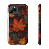 Fall Leaves Tough Phone Case for iPhone in 21 different sizes. Compatible with iPhone 7, 8, X, 11, 12, 13, 14 and more.