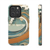 Art Nouveau Summer Splash Tough Phone Case for iPhone in 21 different sizes. Compatible with iPhone 7, 8, X, 11, 12, 13, 14 and more.
