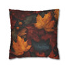 Pillow Case Autumn Leaves Spun Polyester Square Throw Pillow Case hidden zipper cover fall thanksgiving 