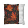 Pillow Case Autumn Leaves Spun Polyester Square Throw Pillow Case hidden zipper cover fall thanksgiving 