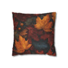 Pillow Case Autumn Leaves Spun Polyester Square Throw Pillow Case hidden zipper cover fall thanksgiving 