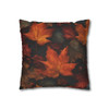 Pillow Case Autumn Leaves Spun Polyester Square Throw Pillow Case hidden zipper cover fall thanksgiving 