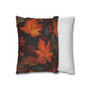 Pillow Case Autumn Leaves Spun Polyester Square Throw Pillow Case hidden zipper cover fall thanksgiving 
