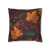 Pillow Case Autumn Leaves Spun Polyester Square Throw Pillow Case hidden zipper cover fall thanksgiving 