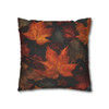 Pillow Case Autumn Leaves Spun Polyester Square Throw Pillow Case hidden zipper cover fall thanksgiving 