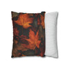 Pillow Case Autumn Leaves Spun Polyester Square Throw Pillow Case hidden zipper cover fall thanksgiving 