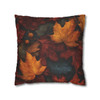 Pillow Case Autumn Leaves Spun Polyester Square Throw Pillow Case hidden zipper cover fall thanksgiving 