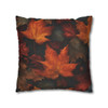 Pillow Case Autumn Leaves Spun Polyester Square Throw Pillow Case hidden zipper cover fall thanksgiving 