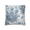 Pillow Case "Dainty Blues Summer Flowers" Spun Polyester Square Decorative Accent Throw Pillow Case concealed zipper sofa couch bed 