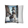 Pillow Case Steampunk Snowman Throw Pillow | Unique Design| Living Room, Bedroom, Dorm Room