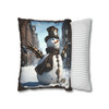 Pillow Case Steampunk Snowman Throw Pillow | Unique Design| Living Room, Bedroom, Dorm Room