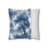Pillow Case Blue Fantasy Toile Spun Polyester Square Pillow Cover with hidden zipper couch sofa bed blue white living room