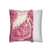 Pillow Case "Claret and Cream" Old World Tapestry Style Spun Polyester Square Throw Pillow Cover zippered decorative sofa couch bedroom bed