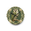Sage Green Acrylic Owl Wall Clock 
