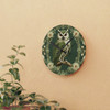 Sage Green Acrylic Owl Wall Clock 