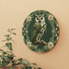 Sage Green Acrylic Owl Wall Clock 