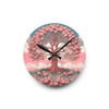 Acrylic Wall Clock in Pink Tree of Life Rowan Tree