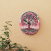 Acrylic Wall Clock in Pink Tree of Life Rowan Tree