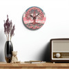 Acrylic Wall Clock in Pink Tree of Life Rowan Tree