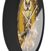 Adorable Owl Wall Clock in Yellow, Cream, and Gray. Makes a wonderful Christmas or housewarming gift for the owl enthusiast in your life.