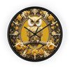Adorable Owl Wall Clock in Yellow, Cream, and Gray. Makes a wonderful Christmas or housewarming gift for the owl enthusiast in your life.
